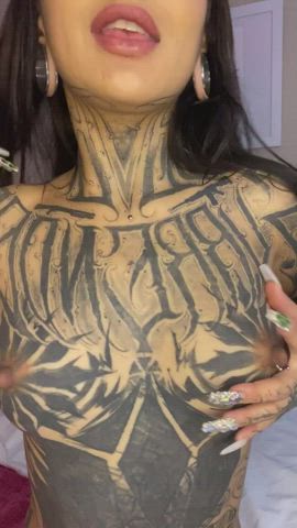 Would you play with a tattooed mixed Japanese x Brazillian bad bitch? - free porn video