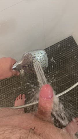 Making myself cum hands free after edging with the shower head. Made me moan and weak at the knees. 🥵 - free porn video