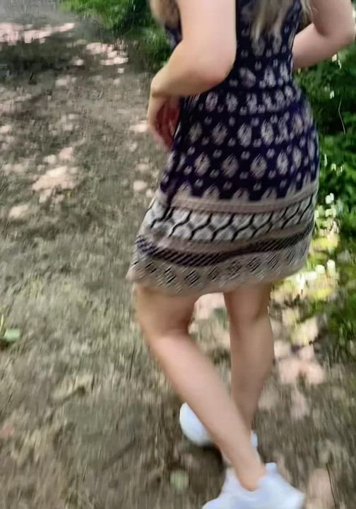 No underwear for my evening walk. [GIF] - free porn video