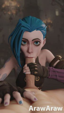 Jinx Blowjob (Arawaraw) [League of Legends] - free porn video