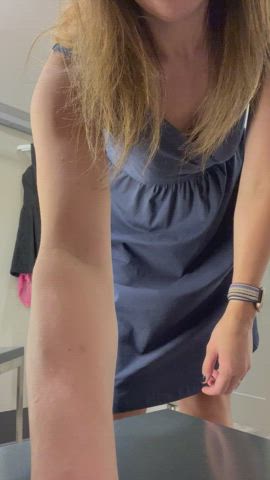 Got a bit horny while trying on dresses yesterday [GIF] - free porn video