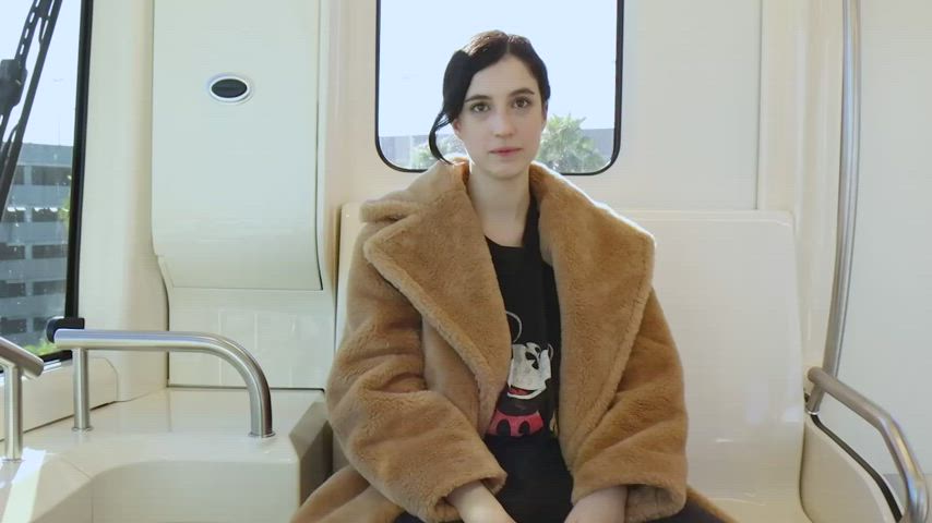 Flashing in the train - free porn video