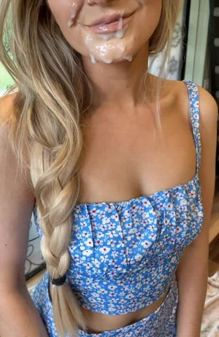 I love getting a hot load all over my face - free porn video