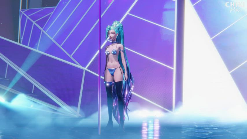 Seraphine's pole dance (Chikipiko)[League of Legends] - free porn video