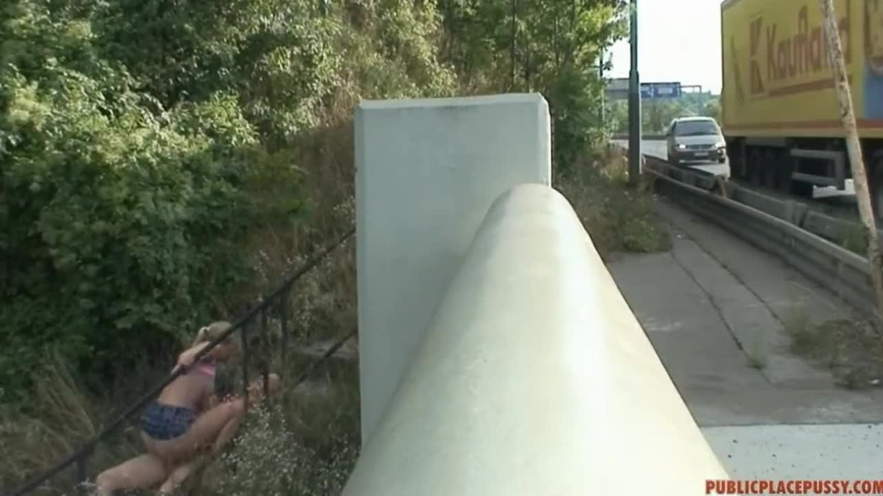 A Nice Public Fuck at the Highway with a Hot Cumshot - free porn video