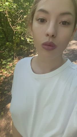 Would you walk park with me and my huge titties? - free porn video