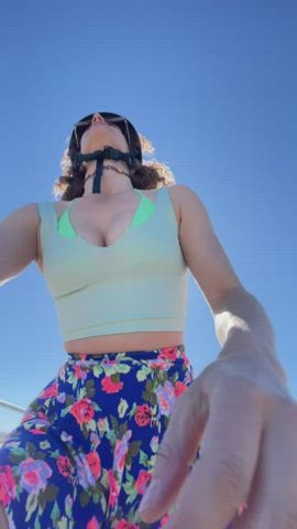 It’s always a bare boobs bouncing and masturbating on my bike kind of day! [F] MILF - free porn video