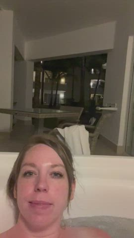 Think the hotel expected me to use the patio jacuzzi naked? [gif] - free porn video