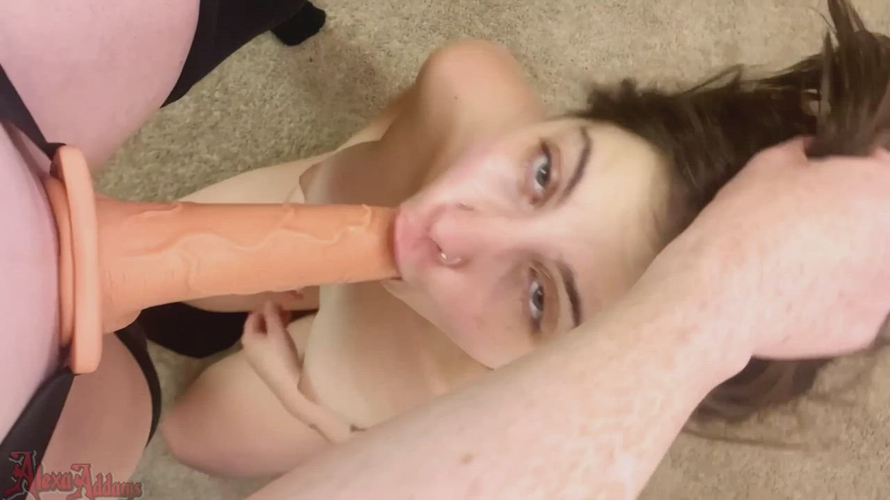 Geeky babe gets destroyed by hardcore strap on fucking and facial - free porn video