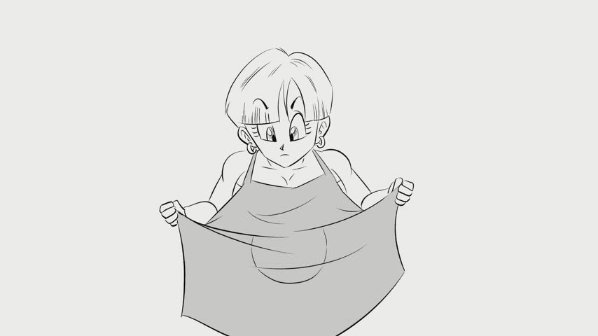 Bulma Briefs - corset apron to get a tiny waist (FunsexyDB) [Dragon Ball] - free porn video