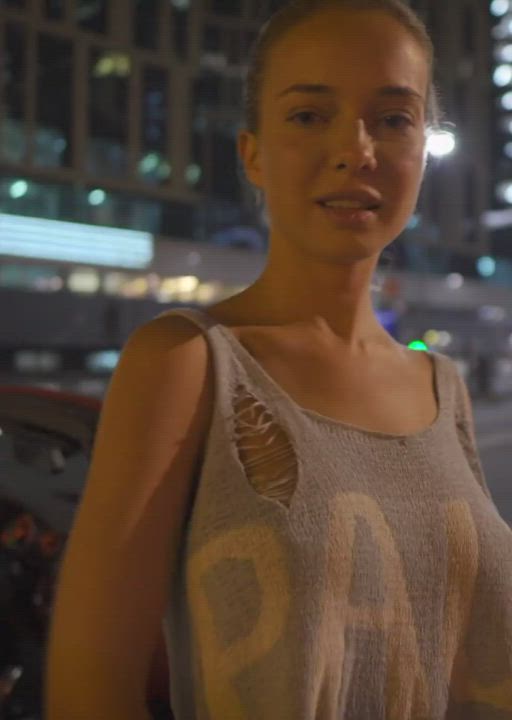 Changing on the side of the road - free porn video