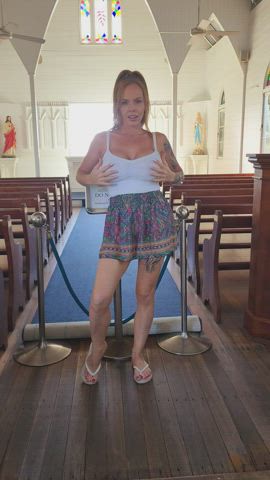 I love the view from this church 🤫😏 - free porn video