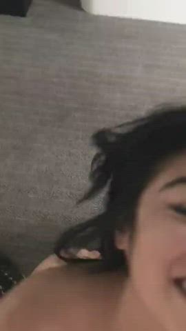 Sexy Asian teen keeps sucking after facial cumshot - free porn video
