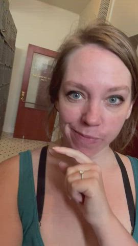 Found myself in the men’s dressing room of the historic bathhouse and just had to! [gif] - free porn video