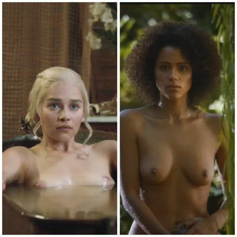 Emilia Clarke vs Nathalie Emmanuel - free porn video