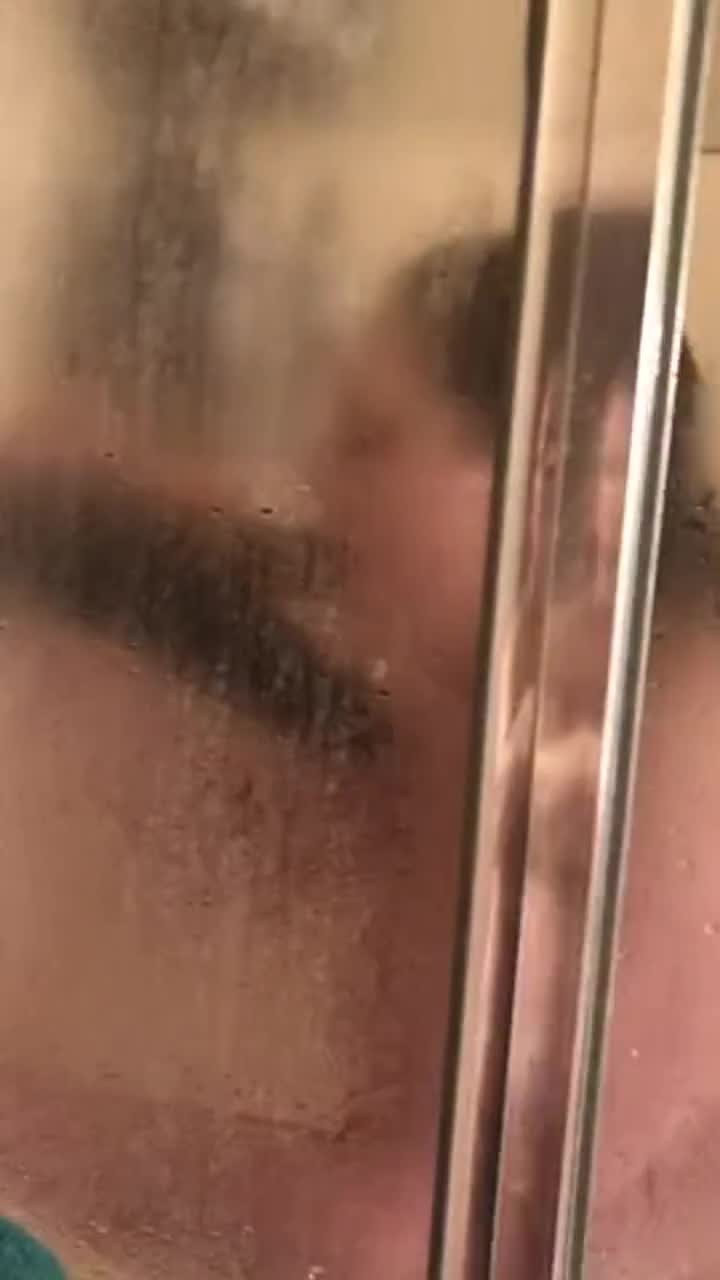 MILF Dildo Shower Blowbang - free porn video