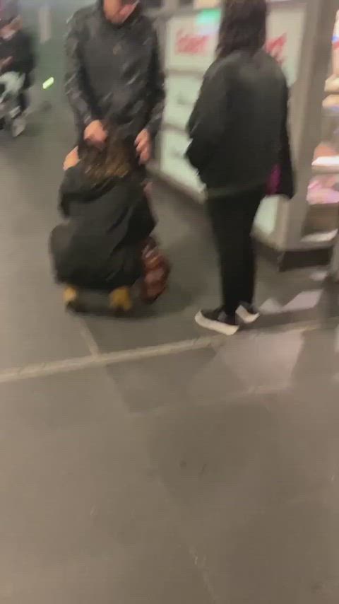 blowjob in public metro station - free porn video
