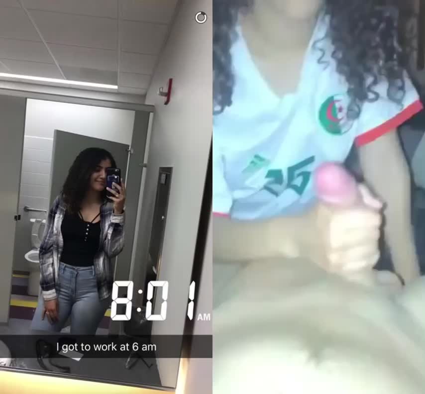 Cute innocent Algerian babe deepthroating cock like a good girl (Before/After) - free porn video