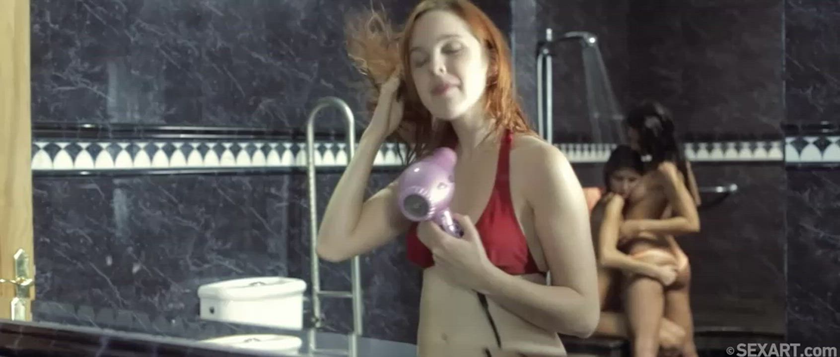 Joining a Couple in the Gym Shower - free porn video