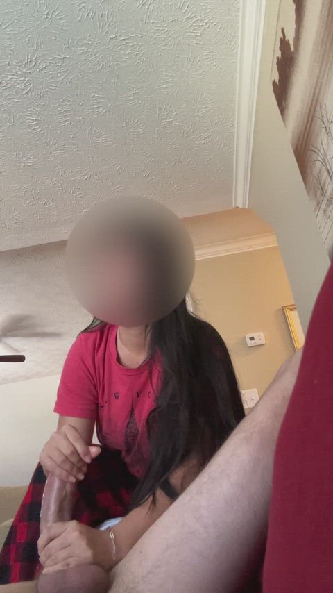 I love stroking his big dick - free porn video