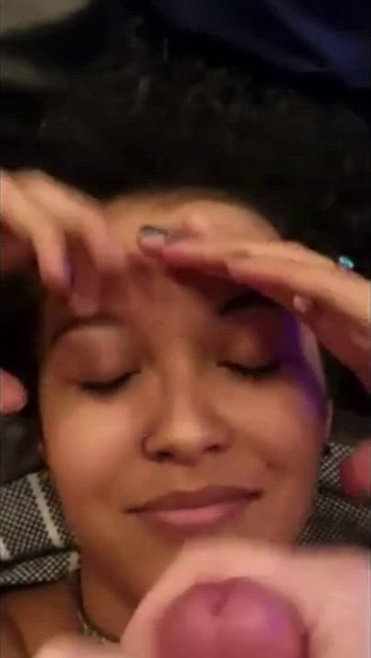 Unloading on her - free porn video