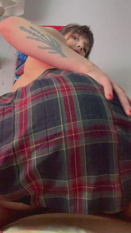 Daddy up my skirt and fuck me - free porn video
