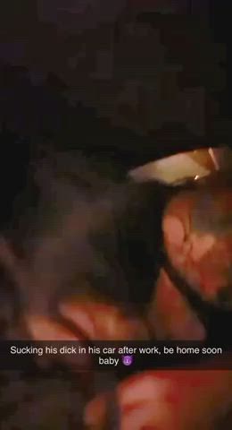 Sucking his dick in a car - free porn video