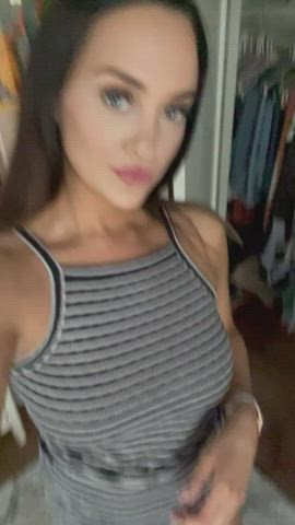 I don’t wear underwear so you have easy access under my dress - free porn video