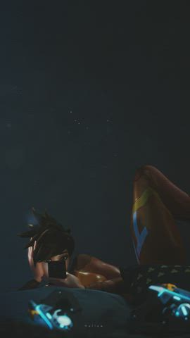 Tracer stretching, (Hollow) [Overwatch] - free porn video