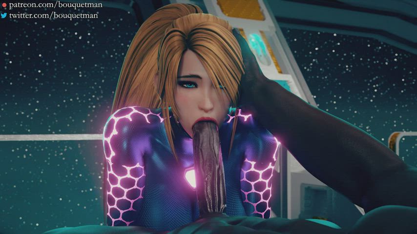 Samus sucking dick (bouquetman) [Metroid] - free porn video