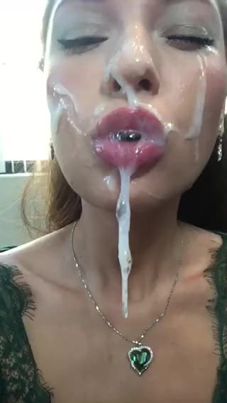 cumslut enjoying her cum - free porn video