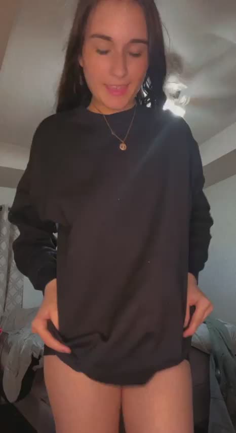 Can someone fill me up so my tiny tits will grow - free porn video