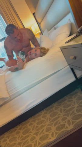 Cum covered fucking at the JW somewhere… my husband is a monster 😝 - free porn video
