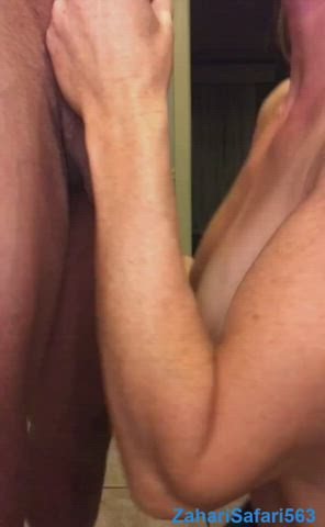 I used hotwife u/applejacks11 throat to lube my cock so I could fill her with a dripping creampie - free porn video