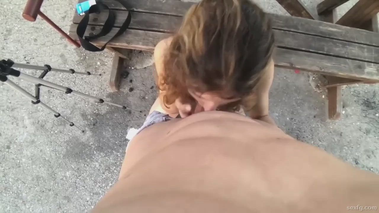 Outdoor Blowjob and Cum in Mouth - free porn video
