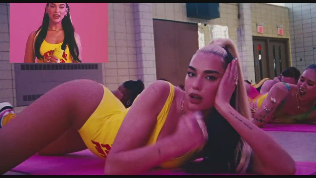 Dua Lipa giving jerk off instructions - free porn video