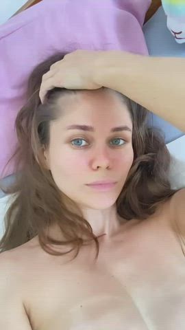 Wanna cover this pretty face and boobs? - free porn video