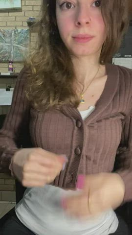 flashing at work with my office door open felt so exciting! [gif] - free porn video