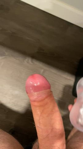 Leaking out before pushing myself off the cliff. - free porn video