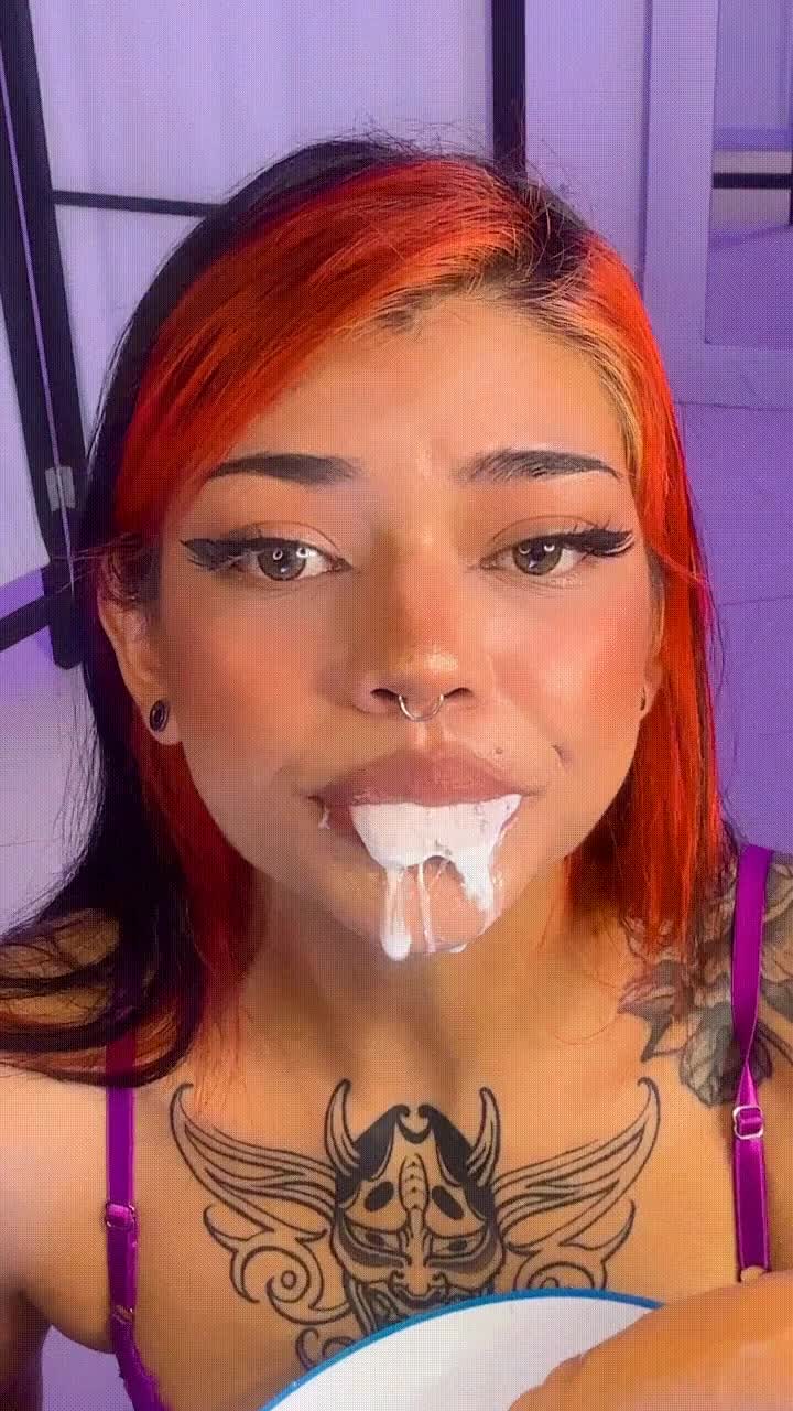I want to give you all my saliva daddy will you let me - free porn video
