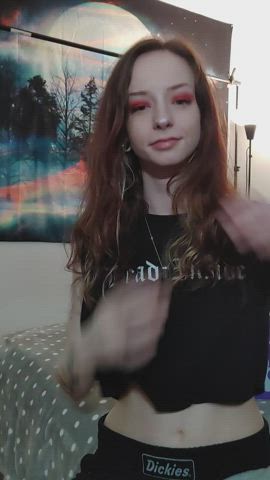 Smiles and my cute little tits to make your day end better ;) - free porn video