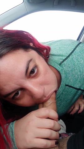 Asked him to pull over so I could get him off and made a mess that I cleaned up - free porn video