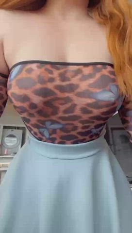 When I present my perfect natural tits it's because I'm hoping you'll put your cock between them - free porn video