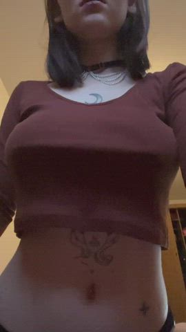 your goth horny girlfriend with big tits - free porn video