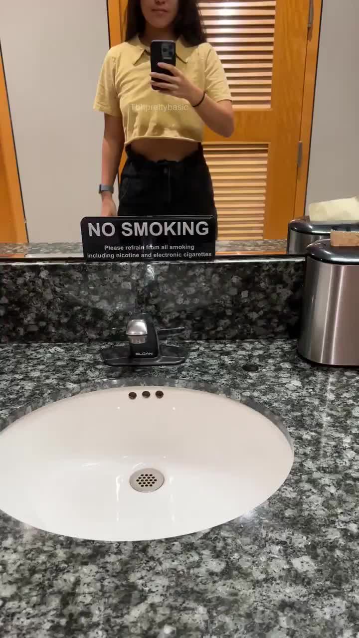 Sometimes I just need a quickie in the bathroom [GIF] - free porn video