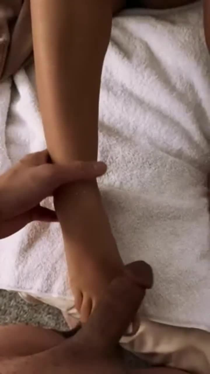 My white toe nails are about to start something hot - free porn video