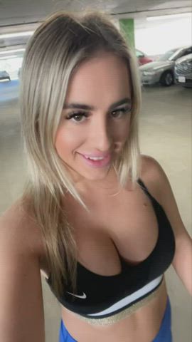 Bend me over in the parking garage daddy - free porn video