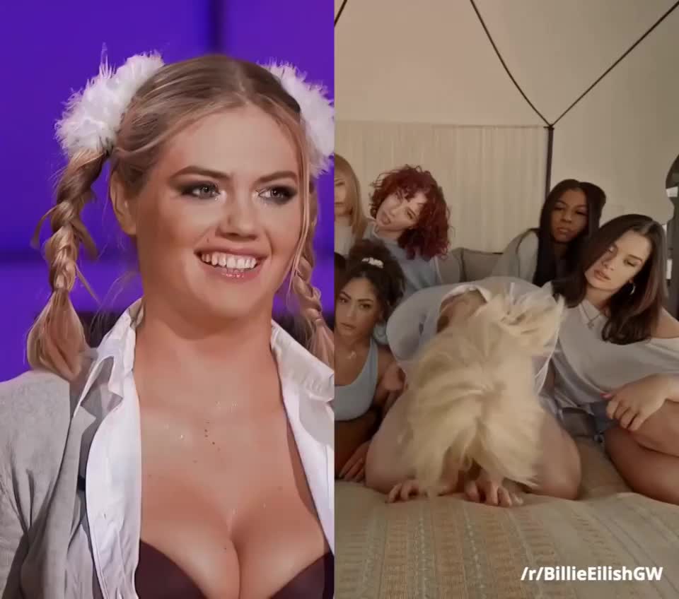 Blonde and Big Tits, who would you pick? Kate Upton vs Billie Eilish - free porn video