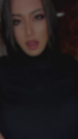 Can we ignore the fact my tits were bursting out that much i just spanked myself in the face lol - free porn video