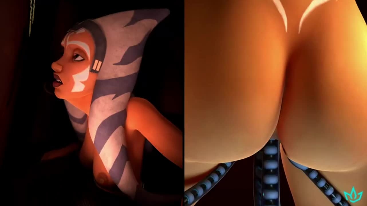 Ahsoka encouraged by tentacles to service cocks in the BJ box. - free porn video